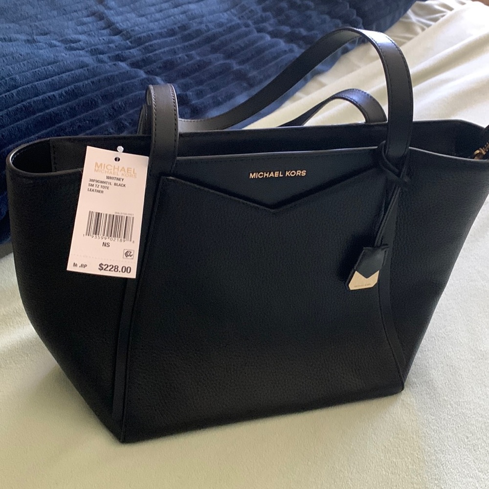 MICHAEL KORS Whitney Small Top Zip Leather Tote